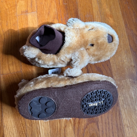 NWT!!! L. L. Bean slippers, Animal Paws Toddlers's Yellow Dog, 11-12 - Picture 7 of 12